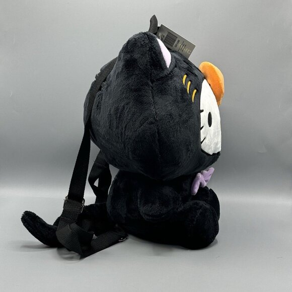 Hello Kitty Black Cat Halloween Plush Backpack NEW main image 4
